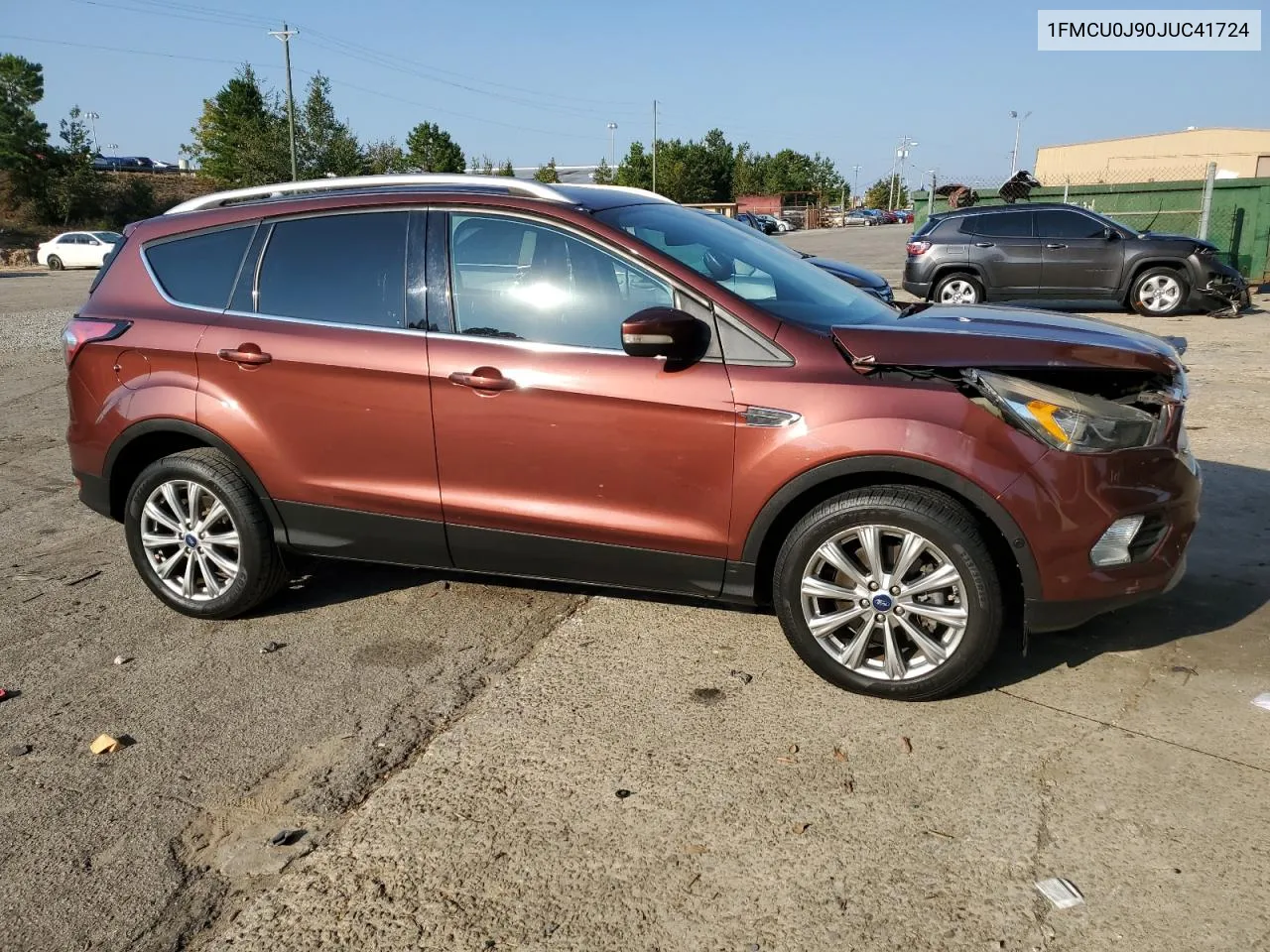 2018 Ford Escape Titanium VIN: 1FMCU0J90JUC41724 Lot: 75435064