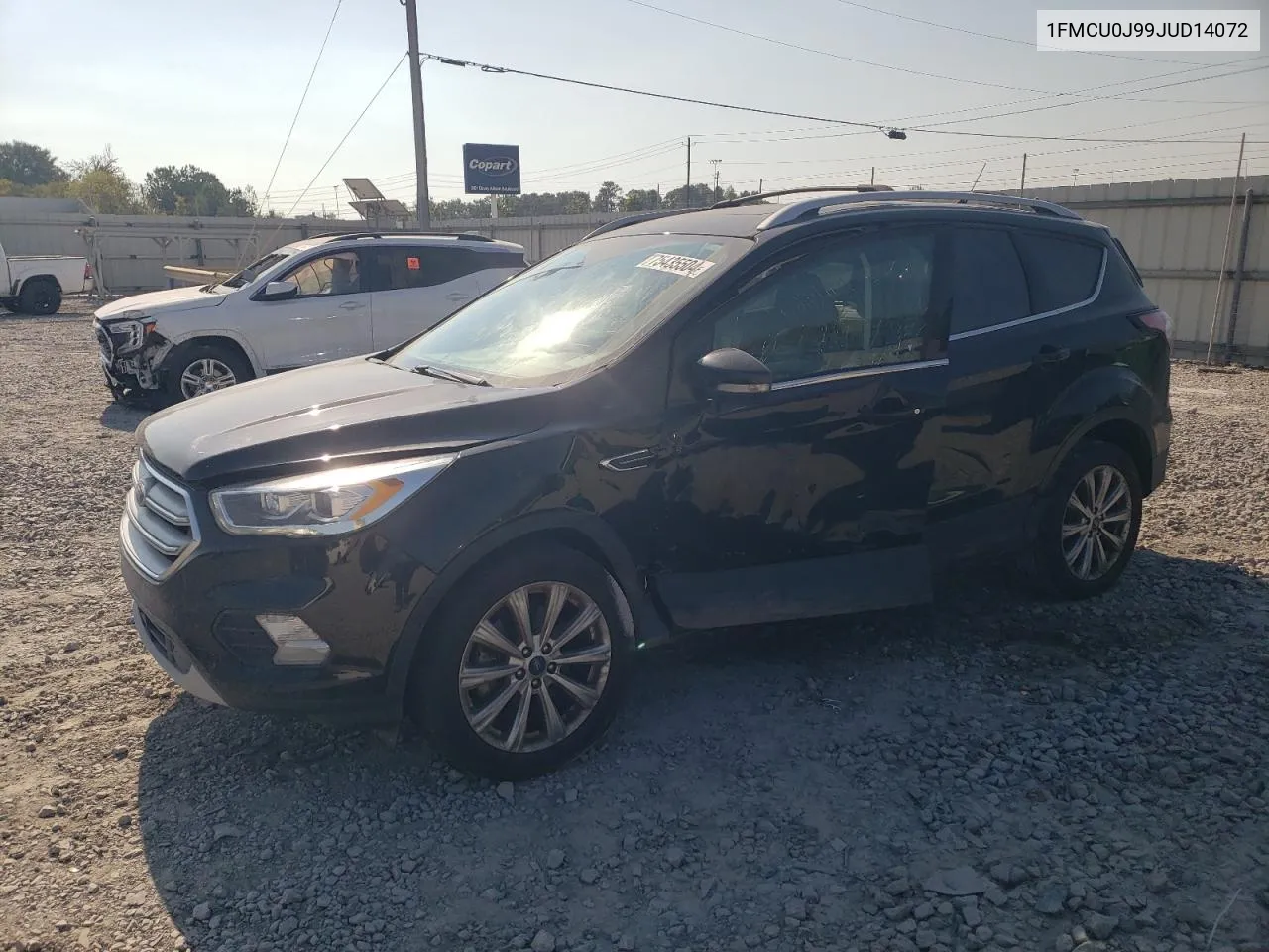 2018 Ford Escape Titanium VIN: 1FMCU0J99JUD14072 Lot: 75435504