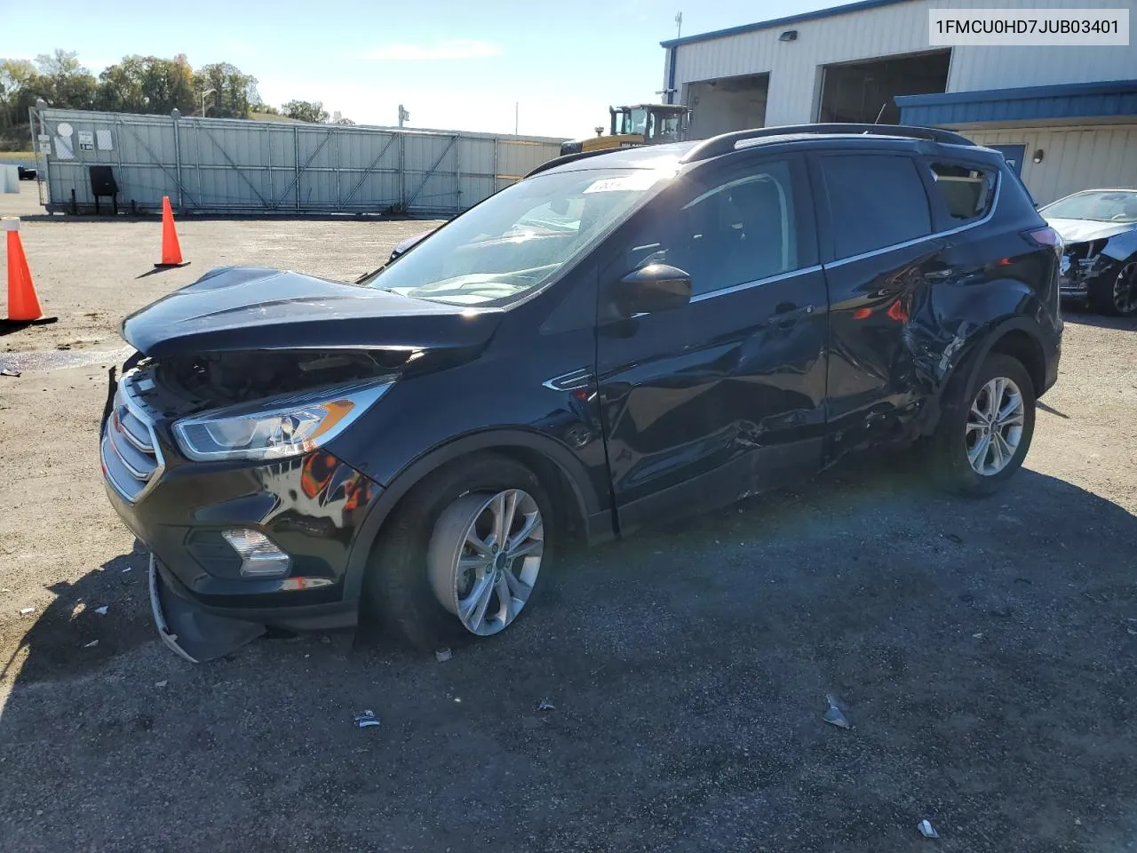 2018 Ford Escape Sel VIN: 1FMCU0HD7JUB03401 Lot: 75590364