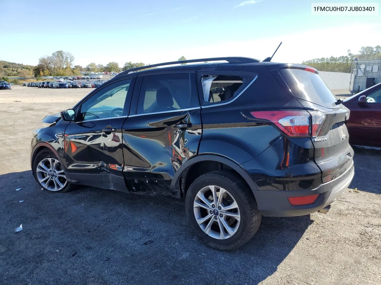 2018 Ford Escape Sel VIN: 1FMCU0HD7JUB03401 Lot: 75590364