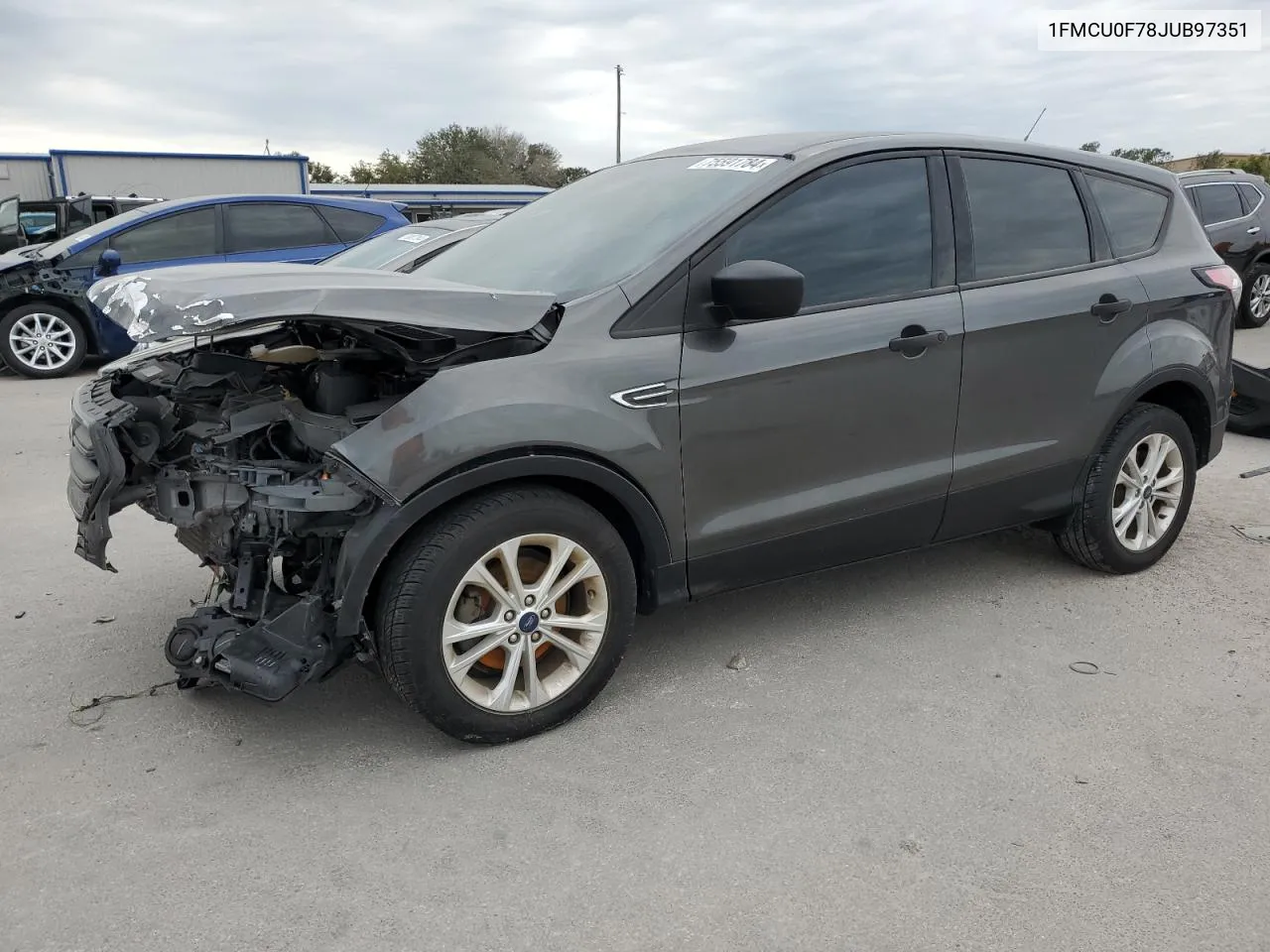 2018 Ford Escape S VIN: 1FMCU0F78JUB97351 Lot: 75591784