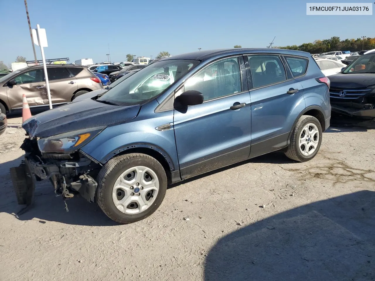 2018 Ford Escape S VIN: 1FMCU0F71JUA03176 Lot: 75723394