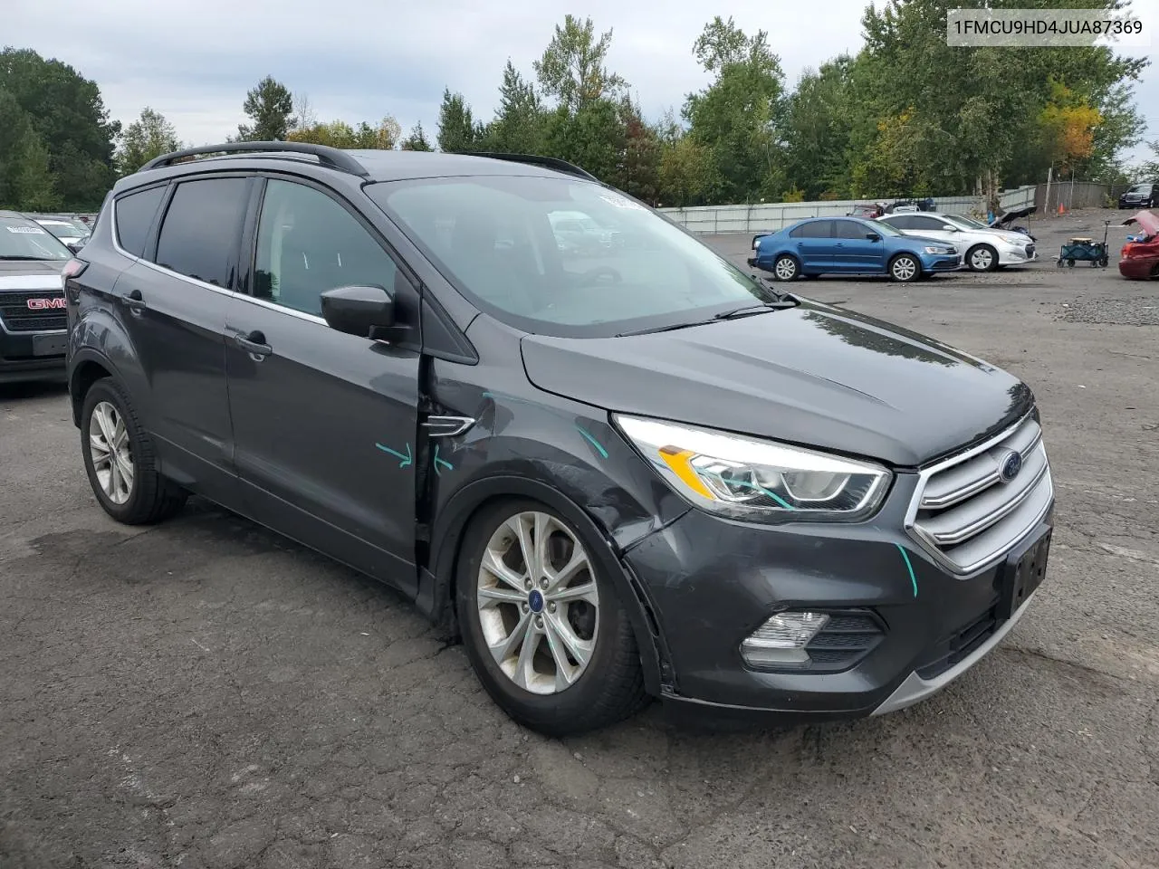 2018 Ford Escape Sel VIN: 1FMCU9HD4JUA87369 Lot: 75871794