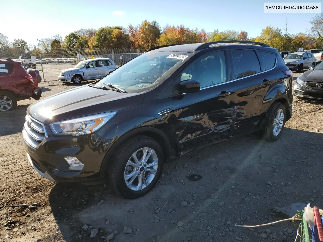 2018 Ford Escape Sel VIN: 1FMCU9HD4JUC04688 Lot: 75994554