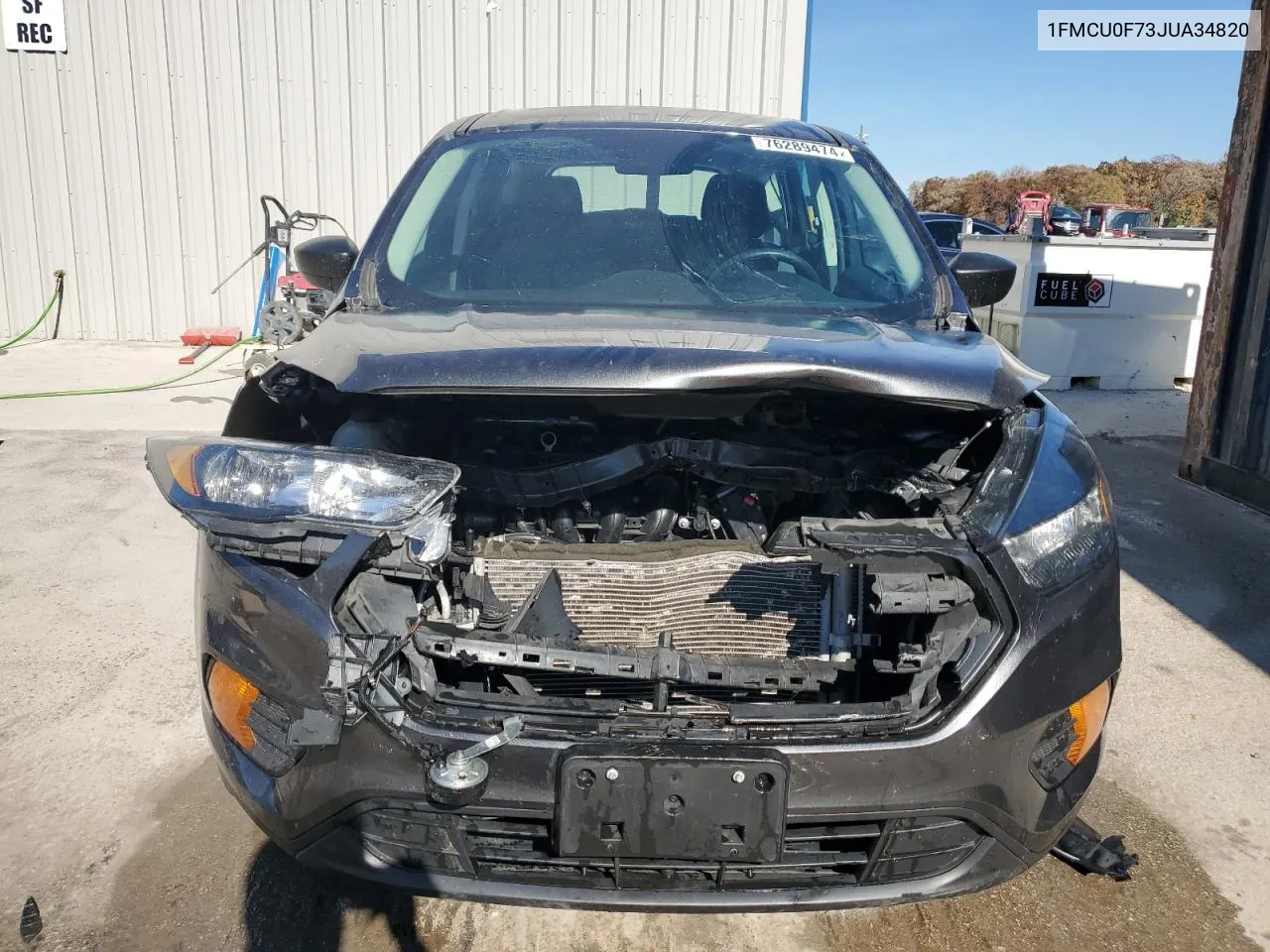 2018 Ford Escape S VIN: 1FMCU0F73JUA34820 Lot: 76289474