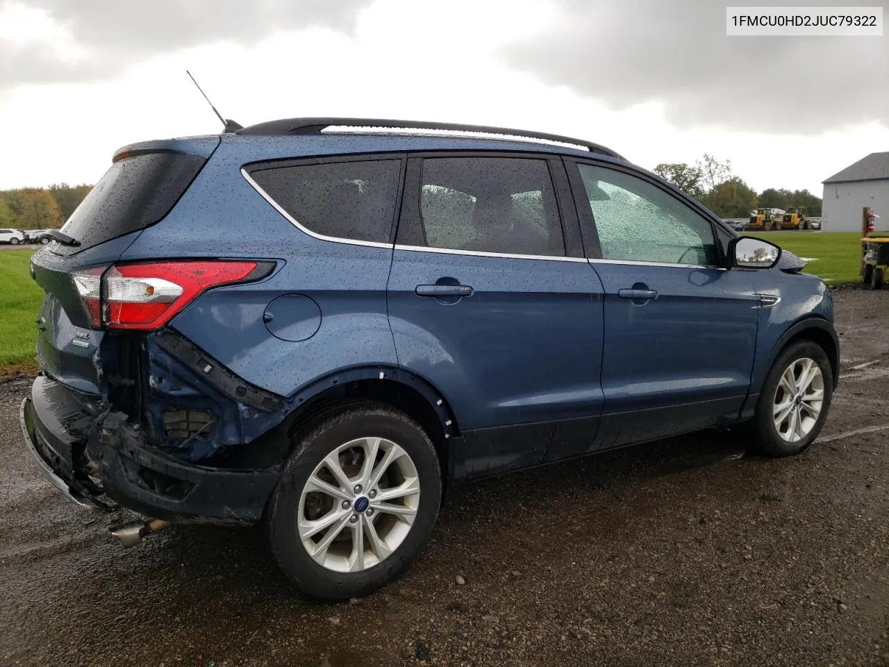 2018 Ford Escape Sel VIN: 1FMCU0HD2JUC79322 Lot: 76310604