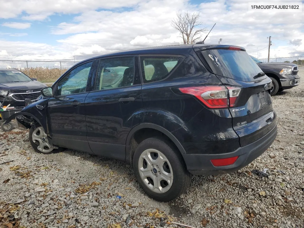 2018 Ford Escape S VIN: 1FMCU0F74JUB21822 Lot: 76351954