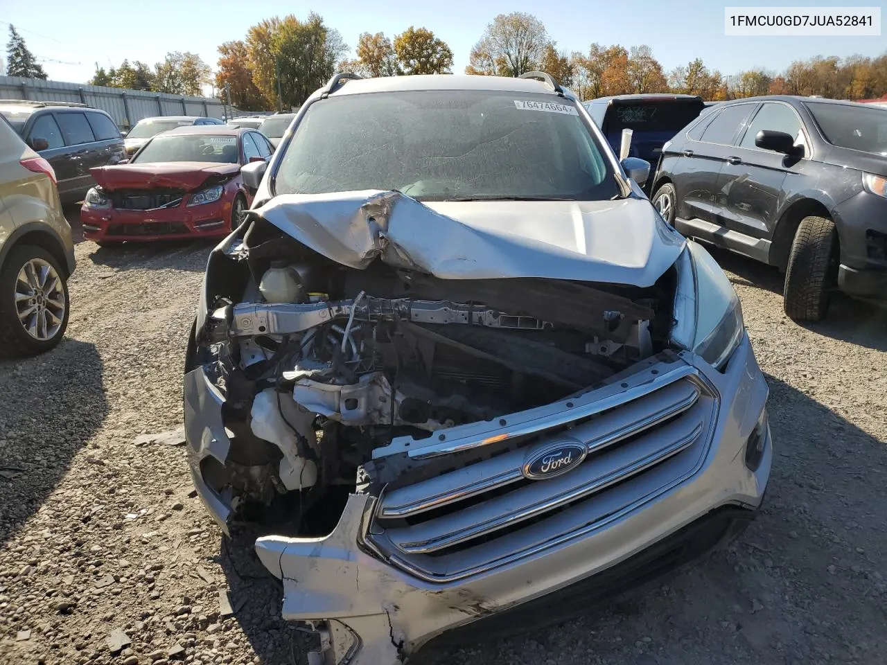 2018 Ford Escape Se VIN: 1FMCU0GD7JUA52841 Lot: 76474664