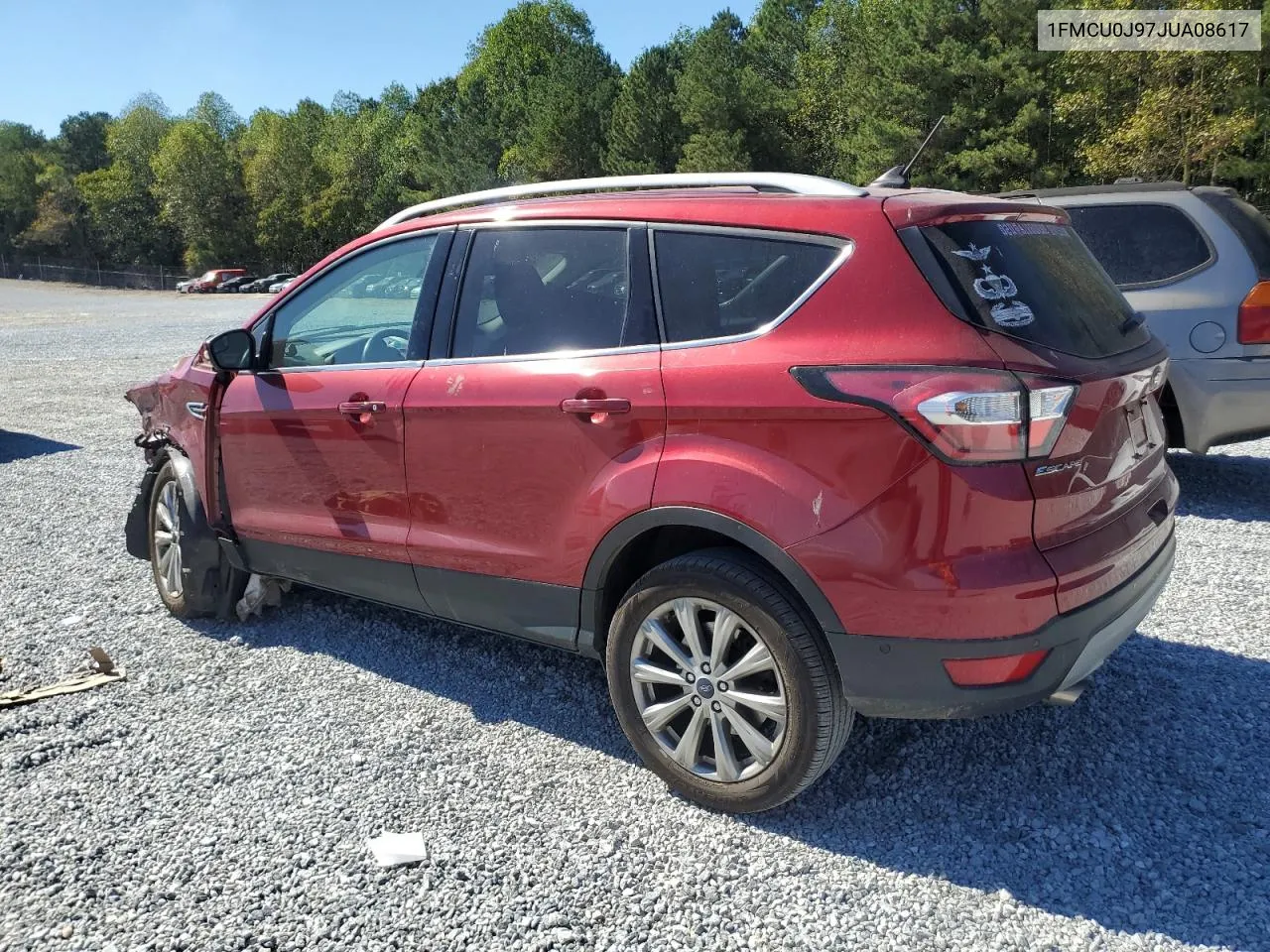 2018 Ford Escape Titanium VIN: 1FMCU0J97JUA08617 Lot: 76567054