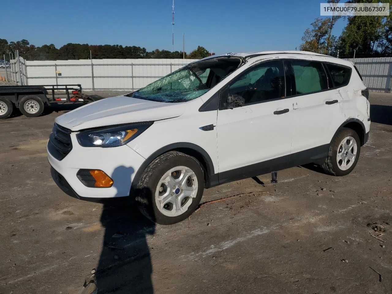 2018 Ford Escape S VIN: 1FMCU0F79JUB67307 Lot: 76664484