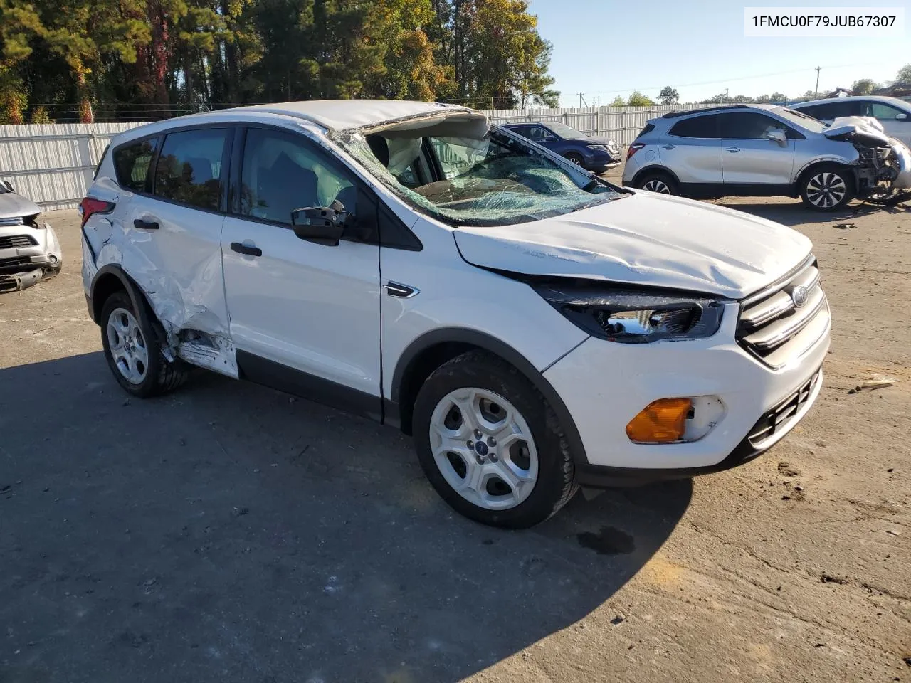 2018 Ford Escape S VIN: 1FMCU0F79JUB67307 Lot: 76664484