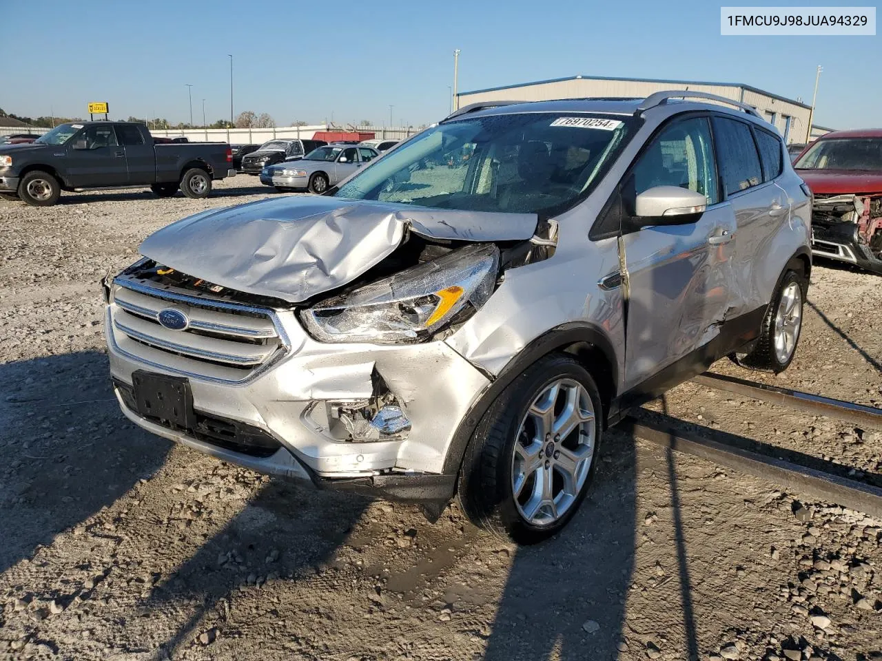 2018 Ford Escape Titanium VIN: 1FMCU9J98JUA94329 Lot: 76970254