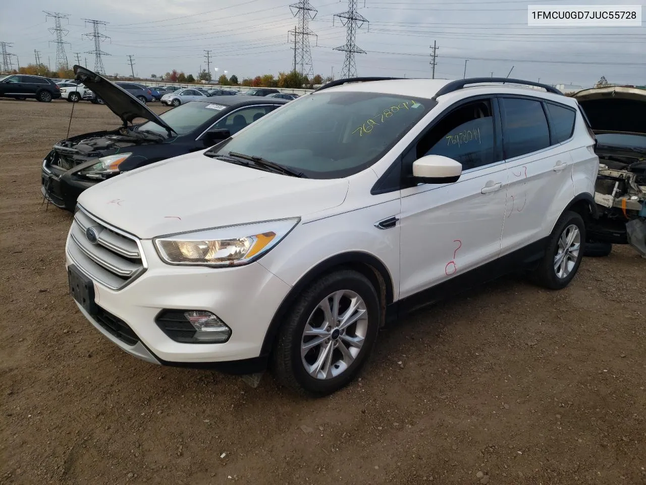 2018 Ford Escape Se VIN: 1FMCU0GD7JUC55728 Lot: 76978094