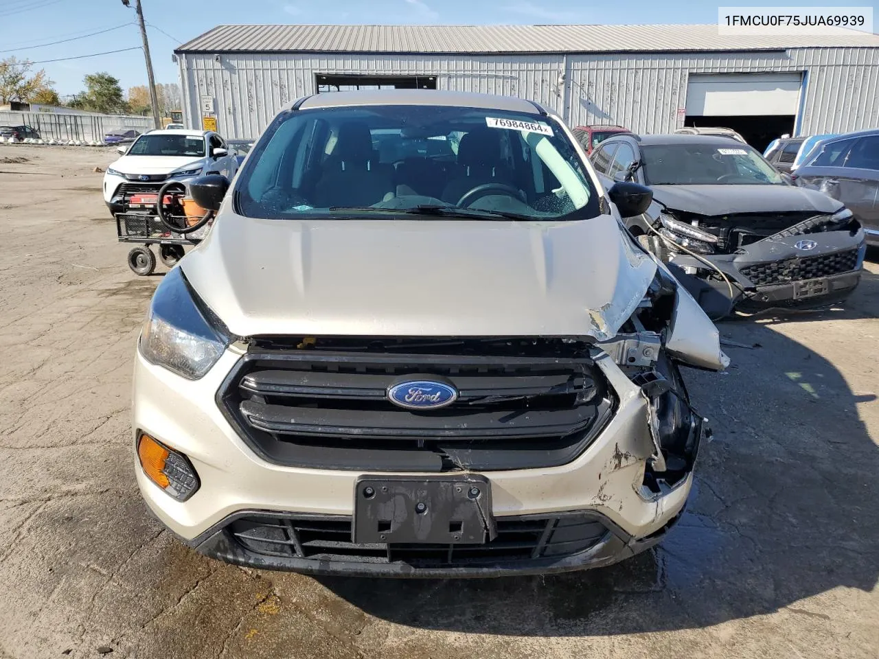 2018 Ford Escape S VIN: 1FMCU0F75JUA69939 Lot: 76984864