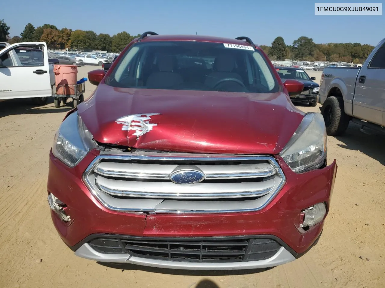 2018 Ford Escape Se VIN: 1FMCU0G9XJUB49091 Lot: 77196434