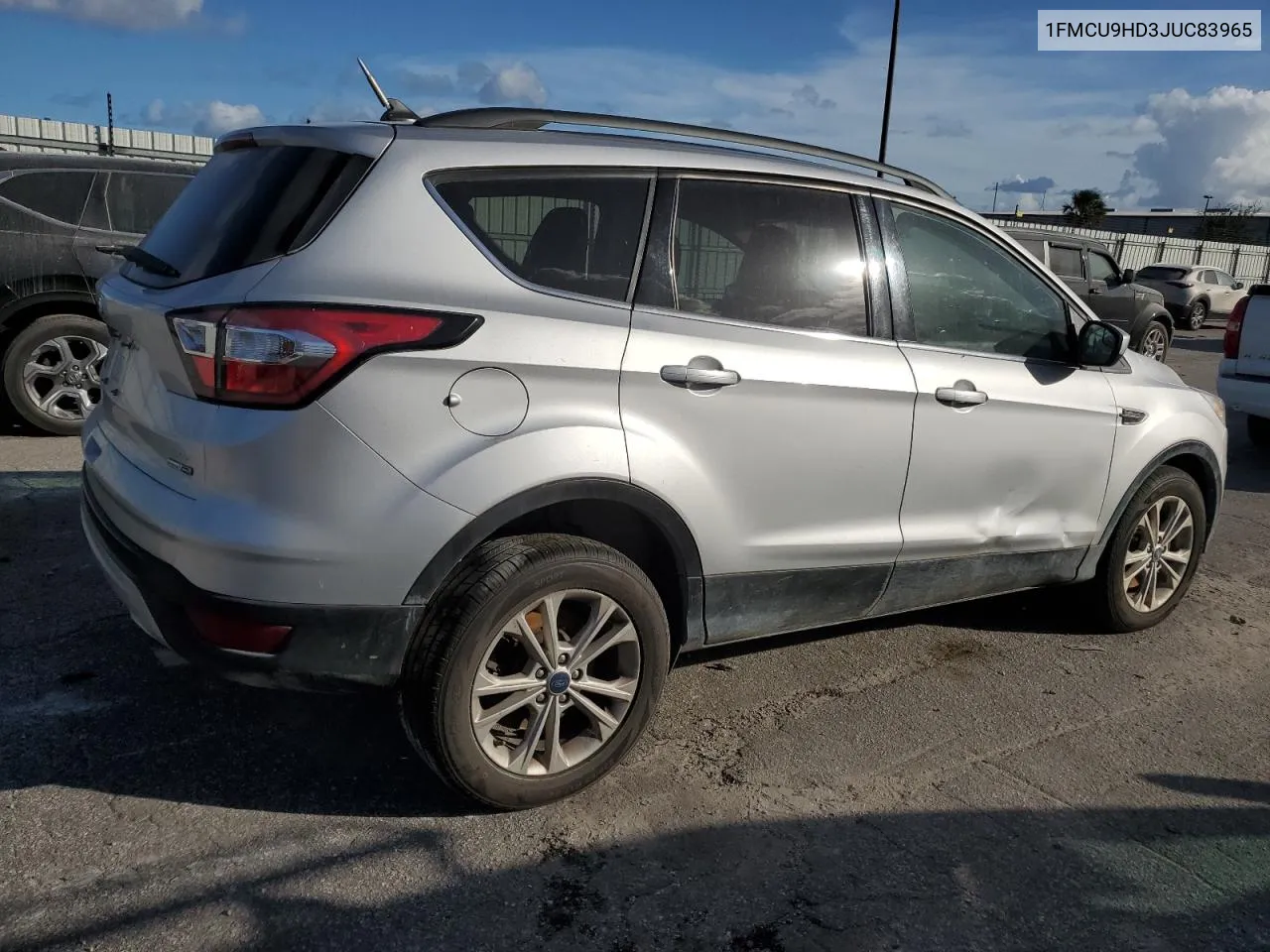 2018 Ford Escape Sel VIN: 1FMCU9HD3JUC83965 Lot: 77227404