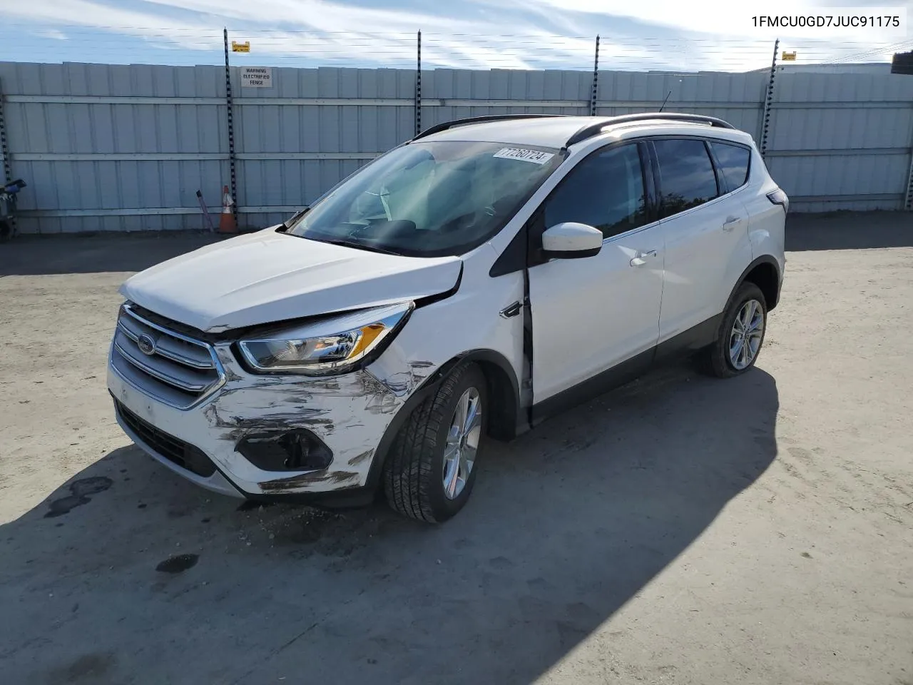 2018 Ford Escape Se VIN: 1FMCU0GD7JUC91175 Lot: 77260724