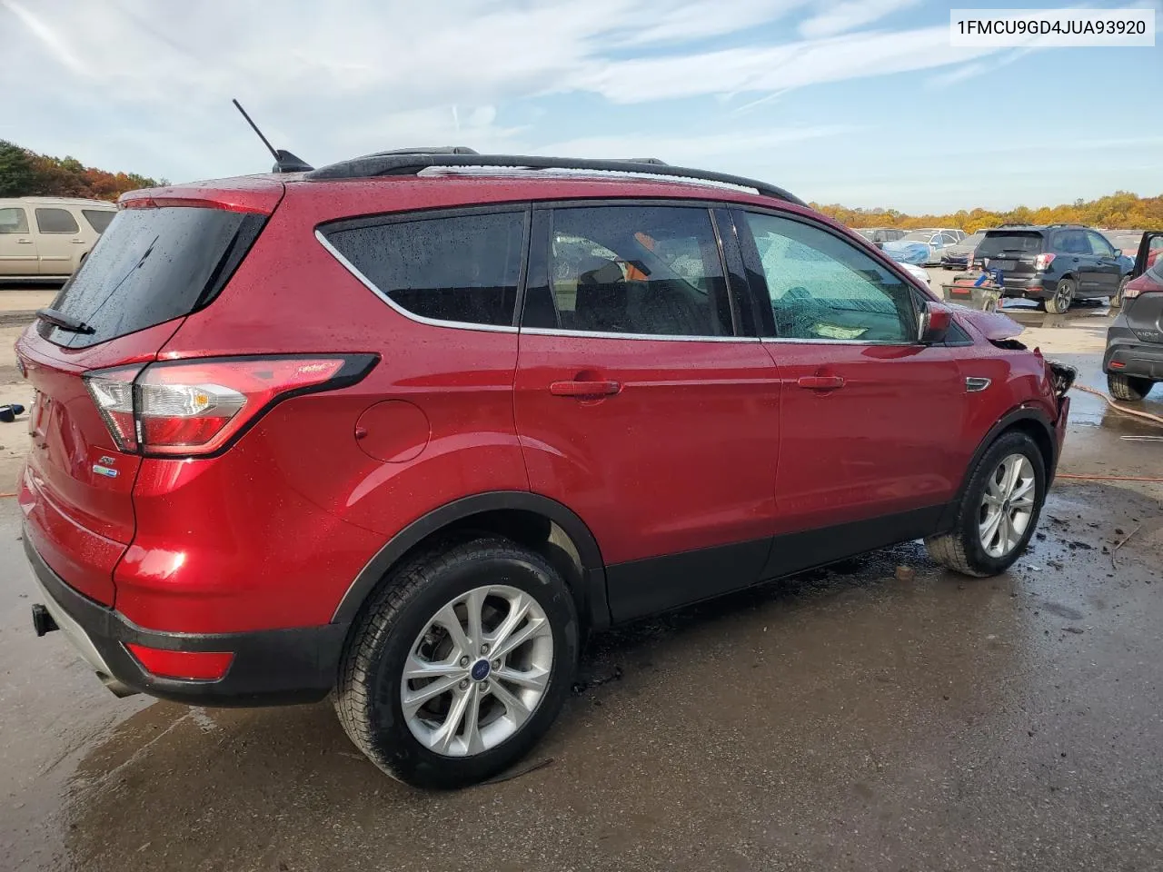 2018 Ford Escape Se VIN: 1FMCU9GD4JUA93920 Lot: 77593434