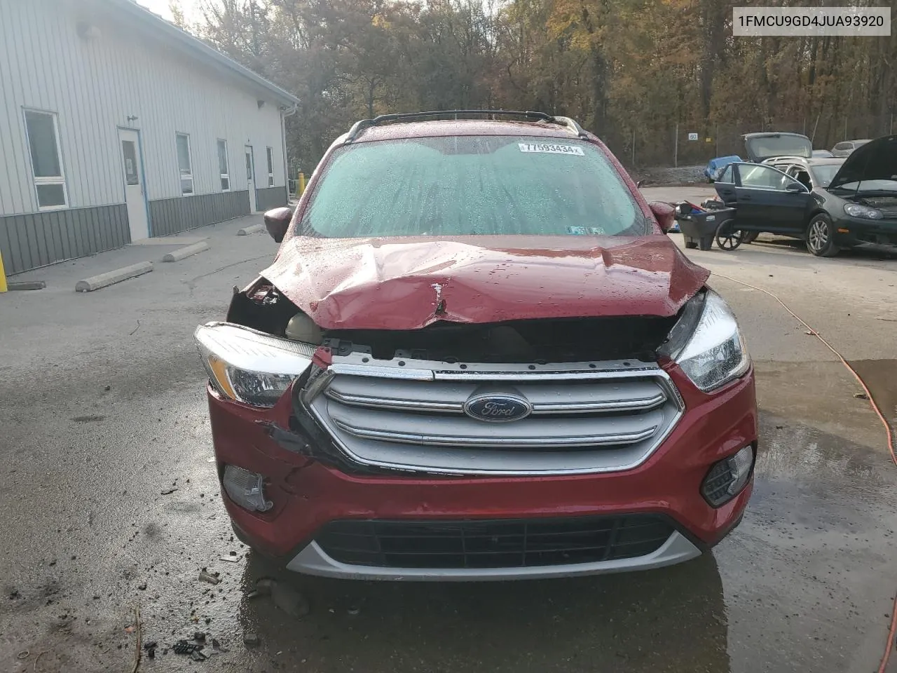 2018 Ford Escape Se VIN: 1FMCU9GD4JUA93920 Lot: 77593434