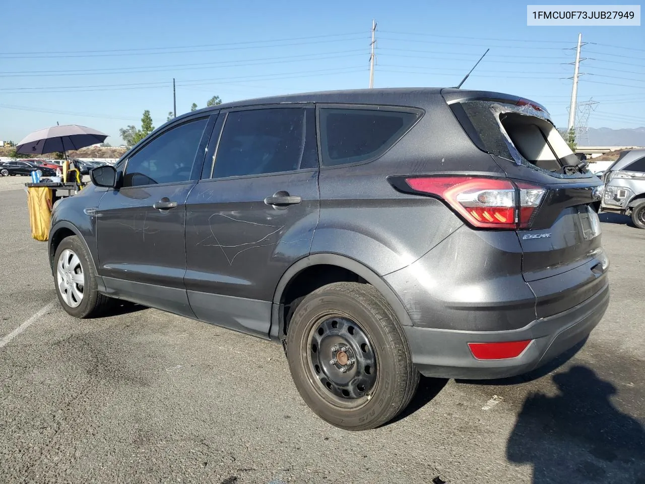 2018 Ford Escape S VIN: 1FMCU0F73JUB27949 Lot: 77610154