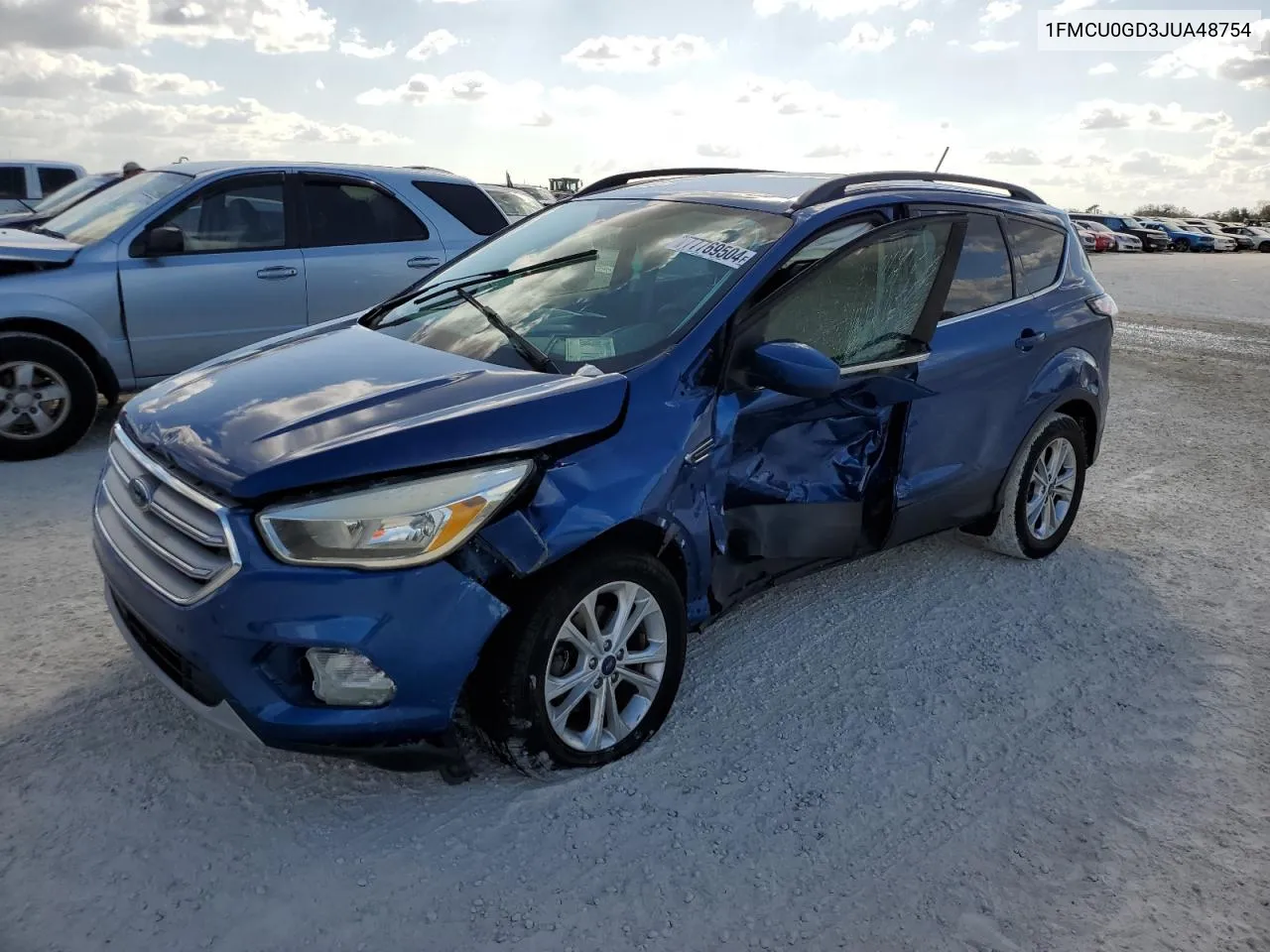 2018 Ford Escape Se VIN: 1FMCU0GD3JUA48754 Lot: 77769504