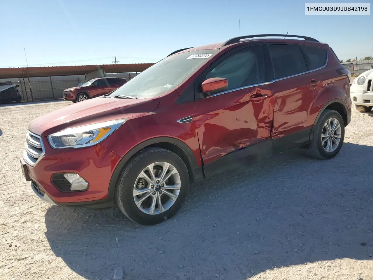 2018 Ford Escape Se VIN: 1FMCU0GD9JUB42198 Lot: 77780574