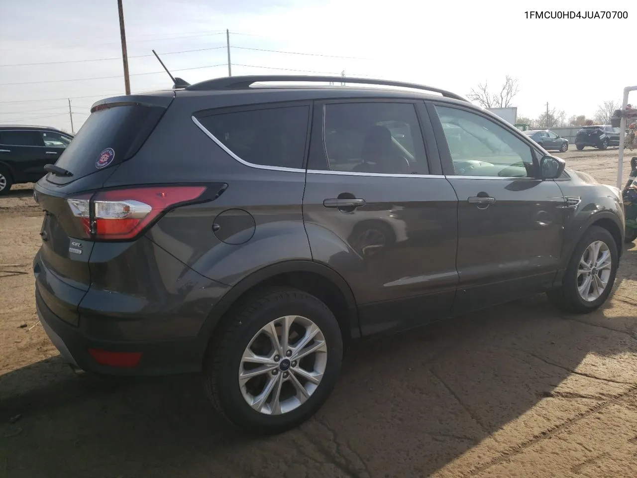 2018 Ford Escape Sel VIN: 1FMCU0HD4JUA70700 Lot: 78385744