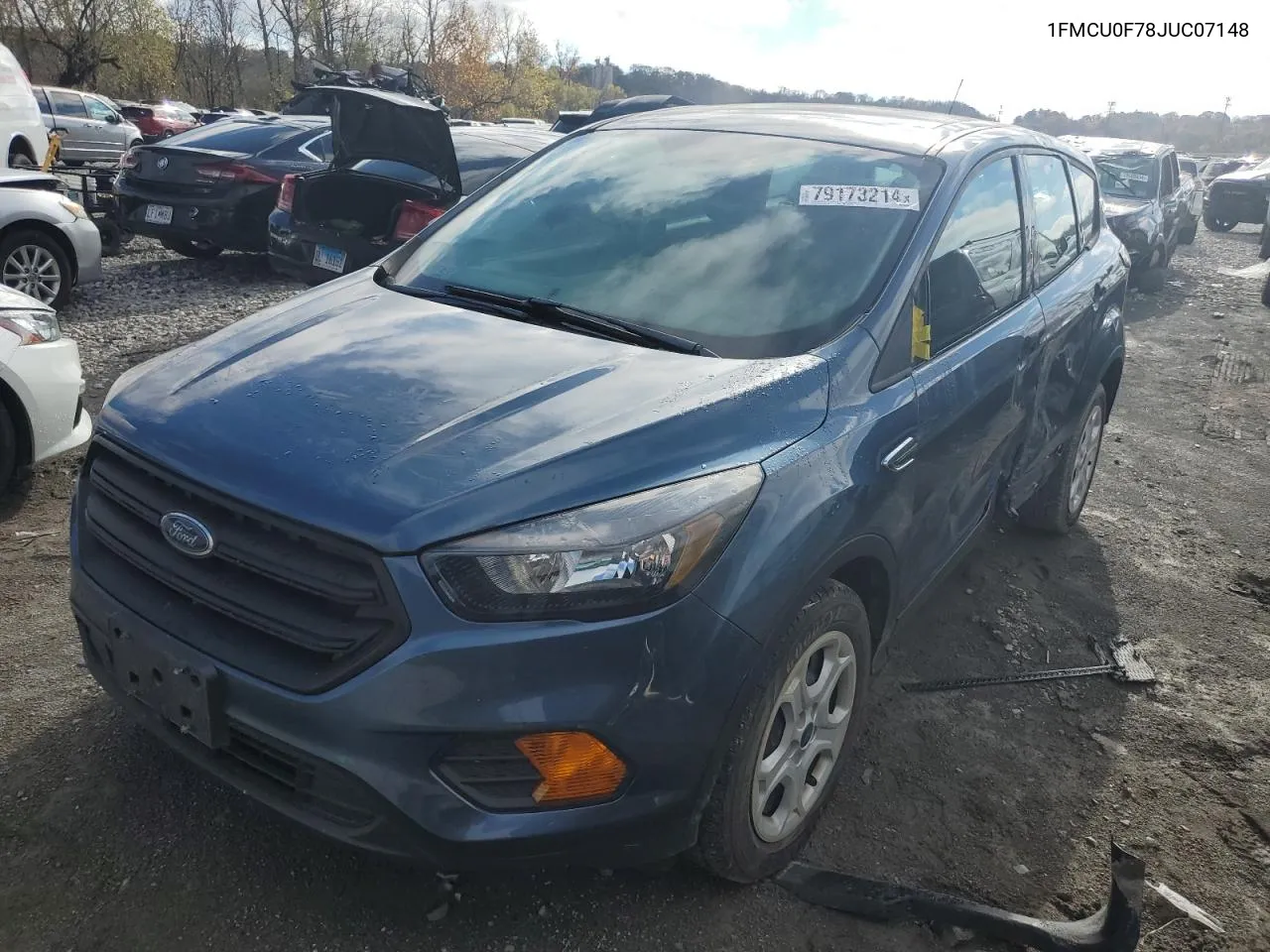 2018 Ford Escape S VIN: 1FMCU0F78JUC07148 Lot: 79173214