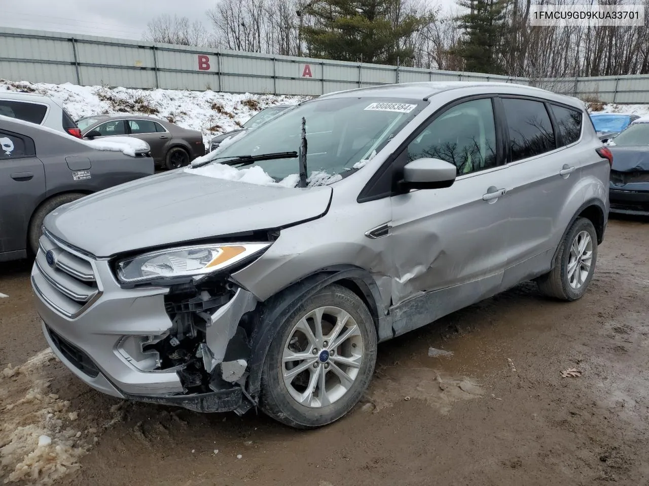 2019 Ford Escape Se VIN: 1FMCU9GD9KUA33701 Lot: 38088384