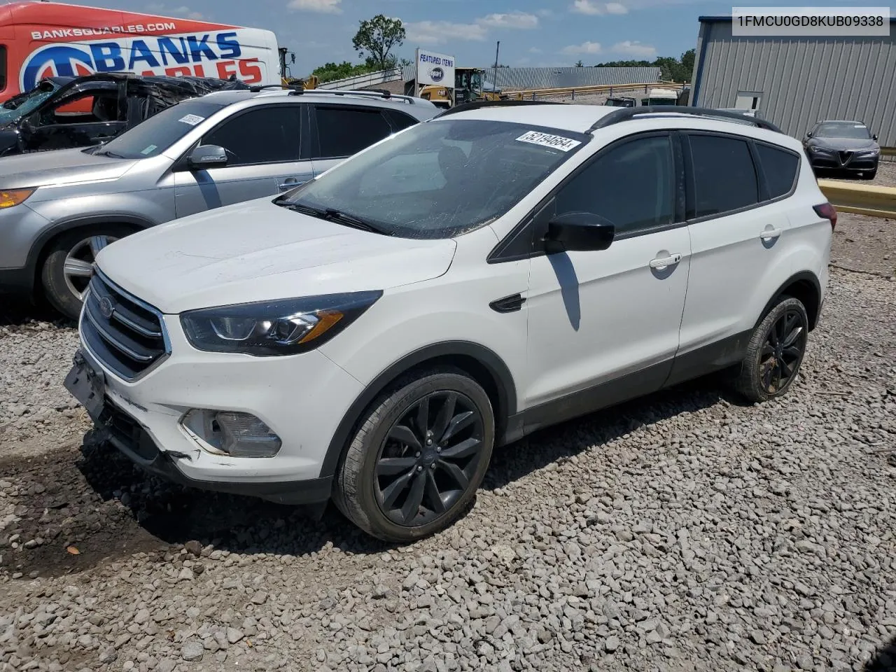 2019 Ford Escape Se VIN: 1FMCU0GD8KUB09338 Lot: 52194664