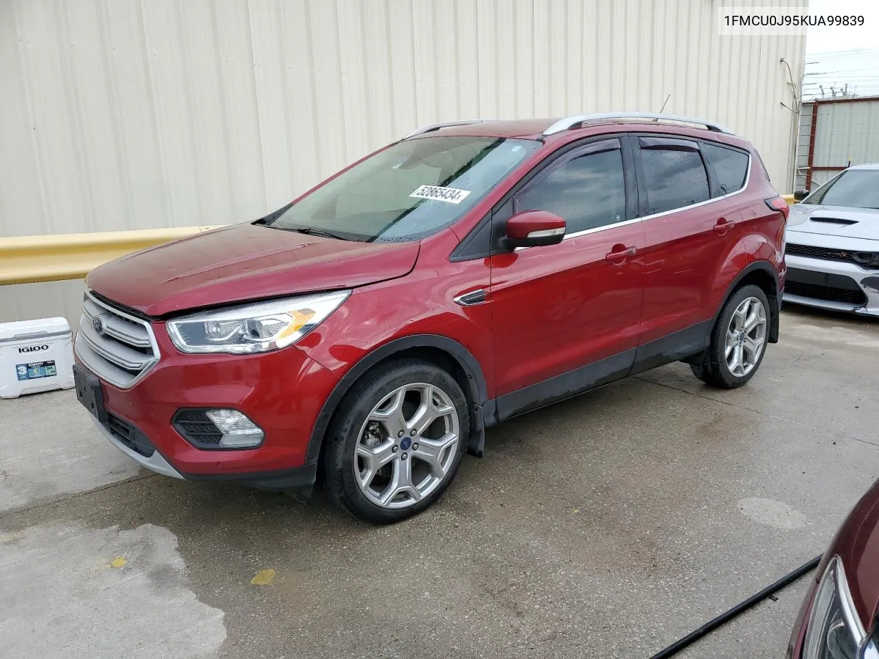 2019 Ford Escape Titanium VIN: 1FMCU0J95KUA99839 Lot: 52865434