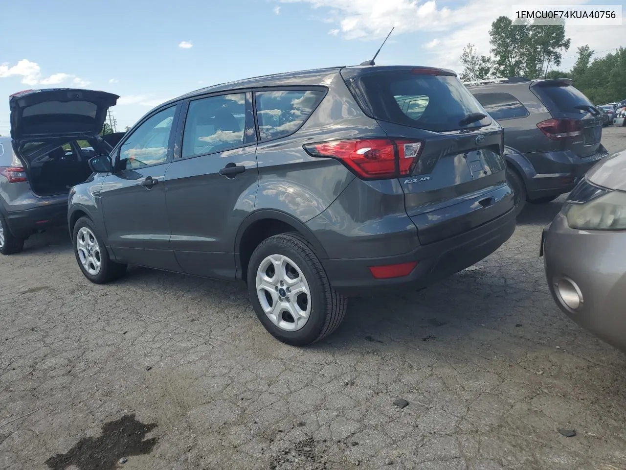 2019 Ford Escape S VIN: 1FMCU0F74KUA40756 Lot: 53219734