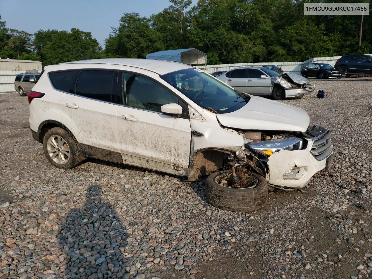 2019 Ford Escape Se VIN: 1FMCU9GD0KUC17456 Lot: 54732343