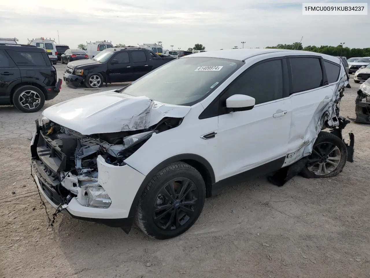 2019 Ford Escape Se VIN: 1FMCU0G91KUB34237 Lot: 61409974