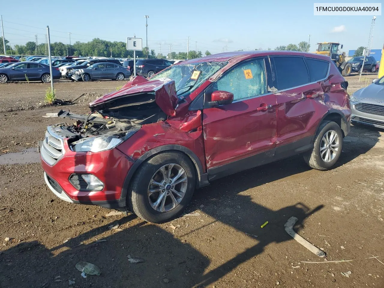 2019 Ford Escape Se VIN: 1FMCU0GD0KUA40094 Lot: 62203204