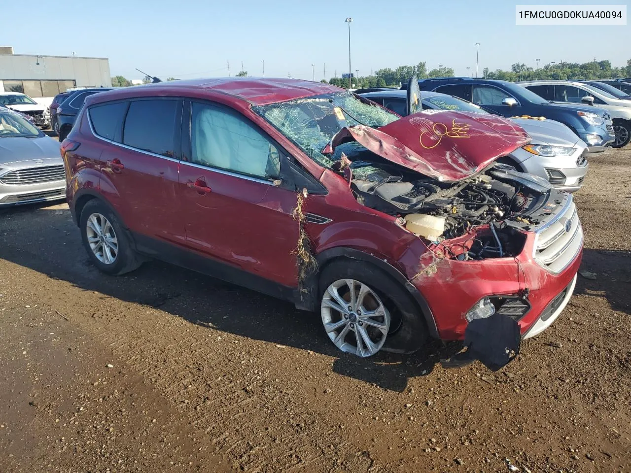 2019 Ford Escape Se VIN: 1FMCU0GD0KUA40094 Lot: 62203204