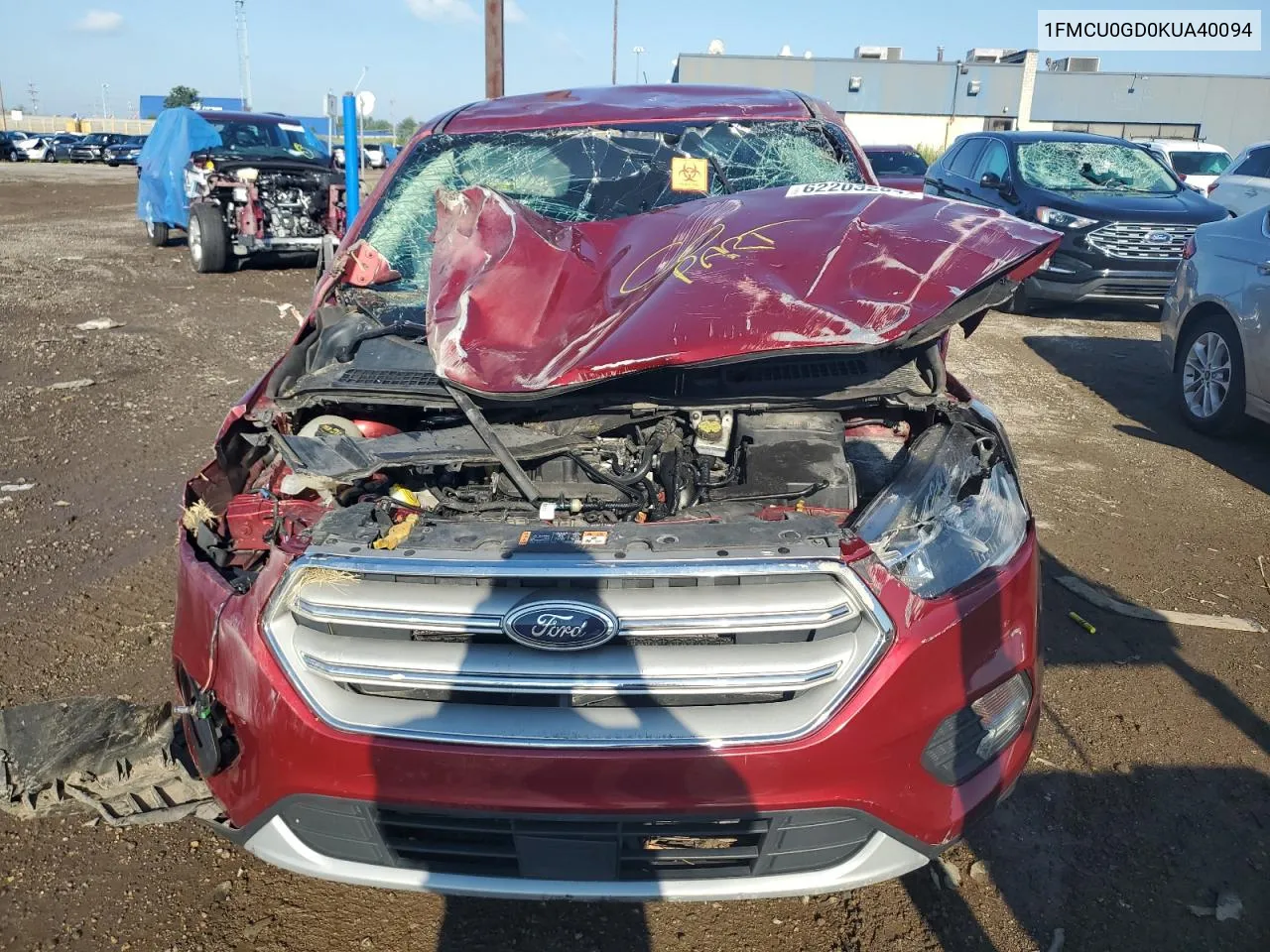 2019 Ford Escape Se VIN: 1FMCU0GD0KUA40094 Lot: 62203204