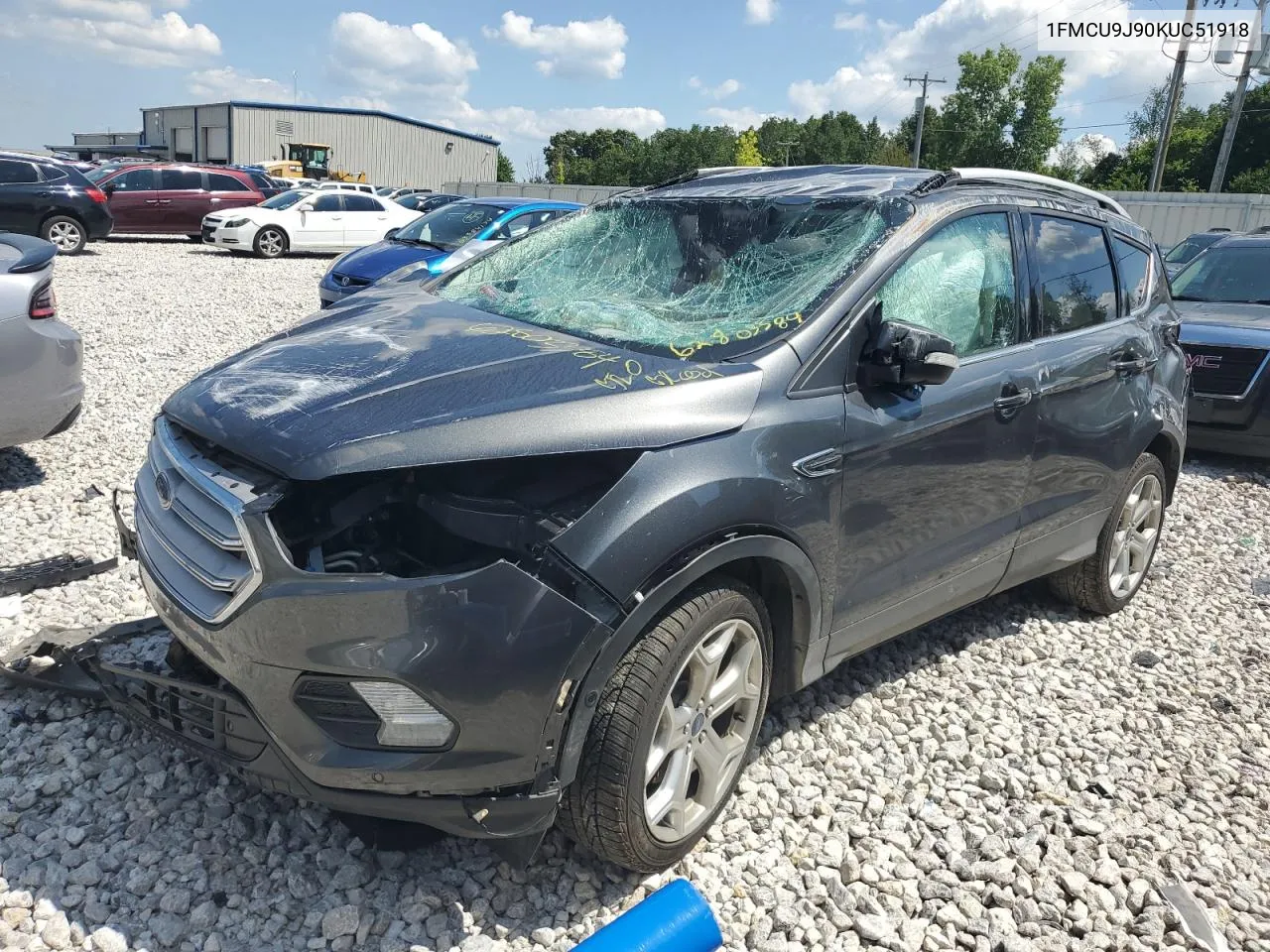 2019 Ford Escape Titanium VIN: 1FMCU9J90KUC51918 Lot: 62803384