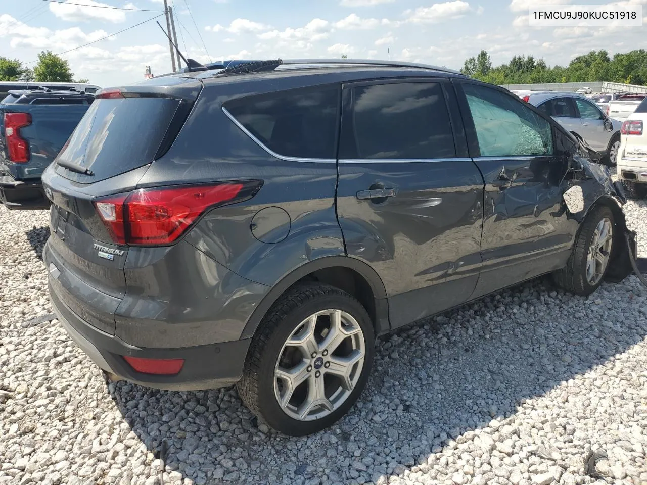 2019 Ford Escape Titanium VIN: 1FMCU9J90KUC51918 Lot: 62803384