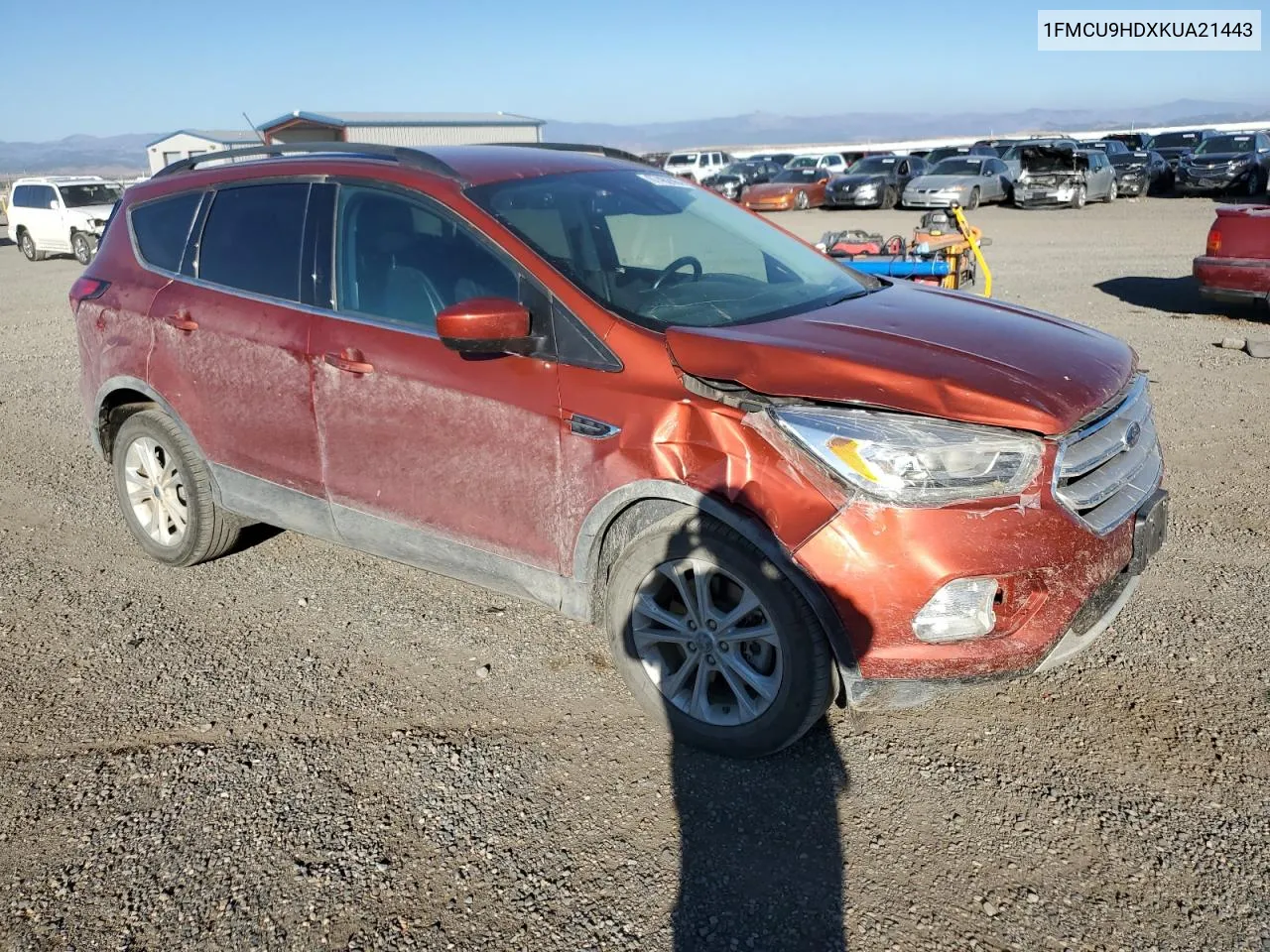 2019 Ford Escape Sel VIN: 1FMCU9HDXKUA21443 Lot: 67462864