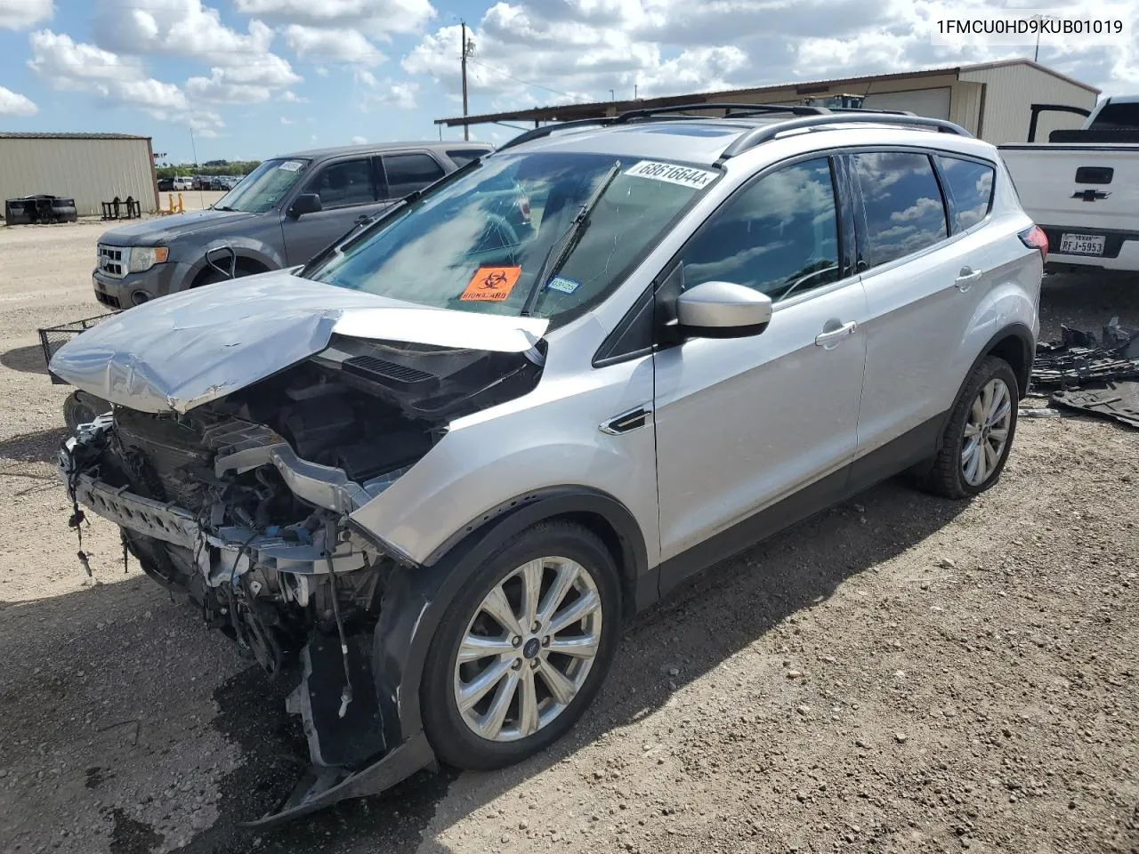 2019 Ford Escape Sel VIN: 1FMCU0HD9KUB01019 Lot: 68616644