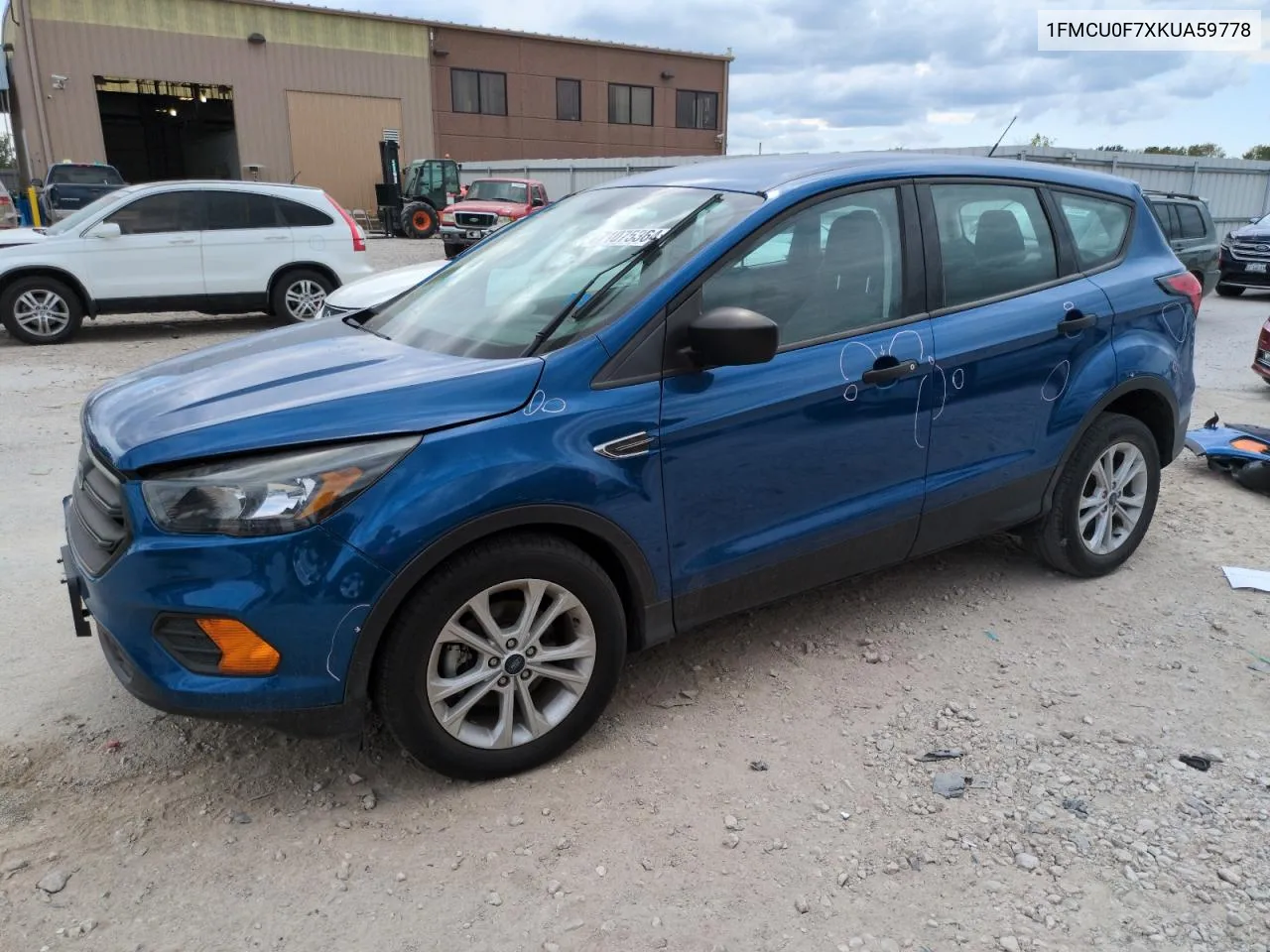 2019 Ford Escape S VIN: 1FMCU0F7XKUA59778 Lot: 71075364