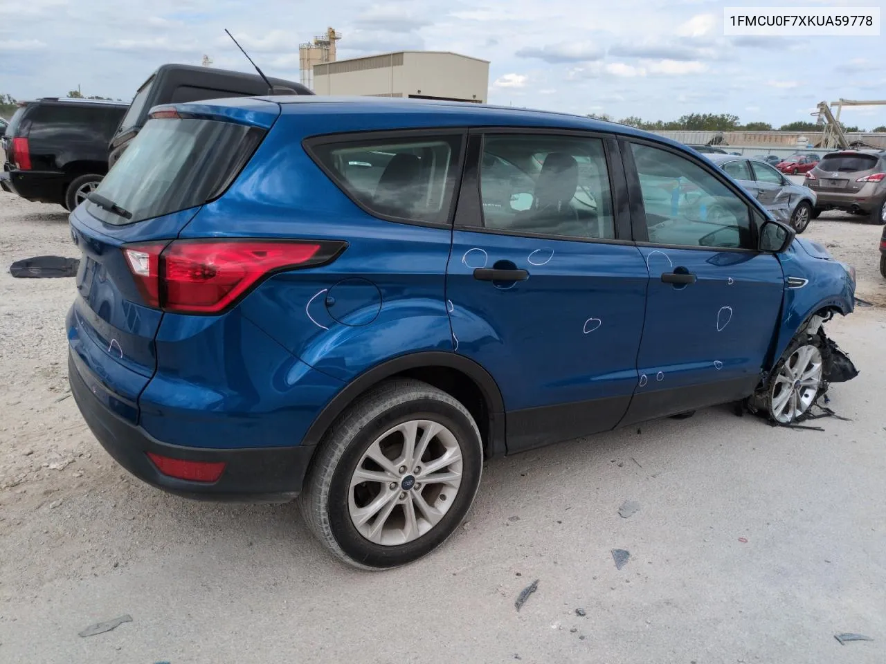 2019 Ford Escape S VIN: 1FMCU0F7XKUA59778 Lot: 71075364