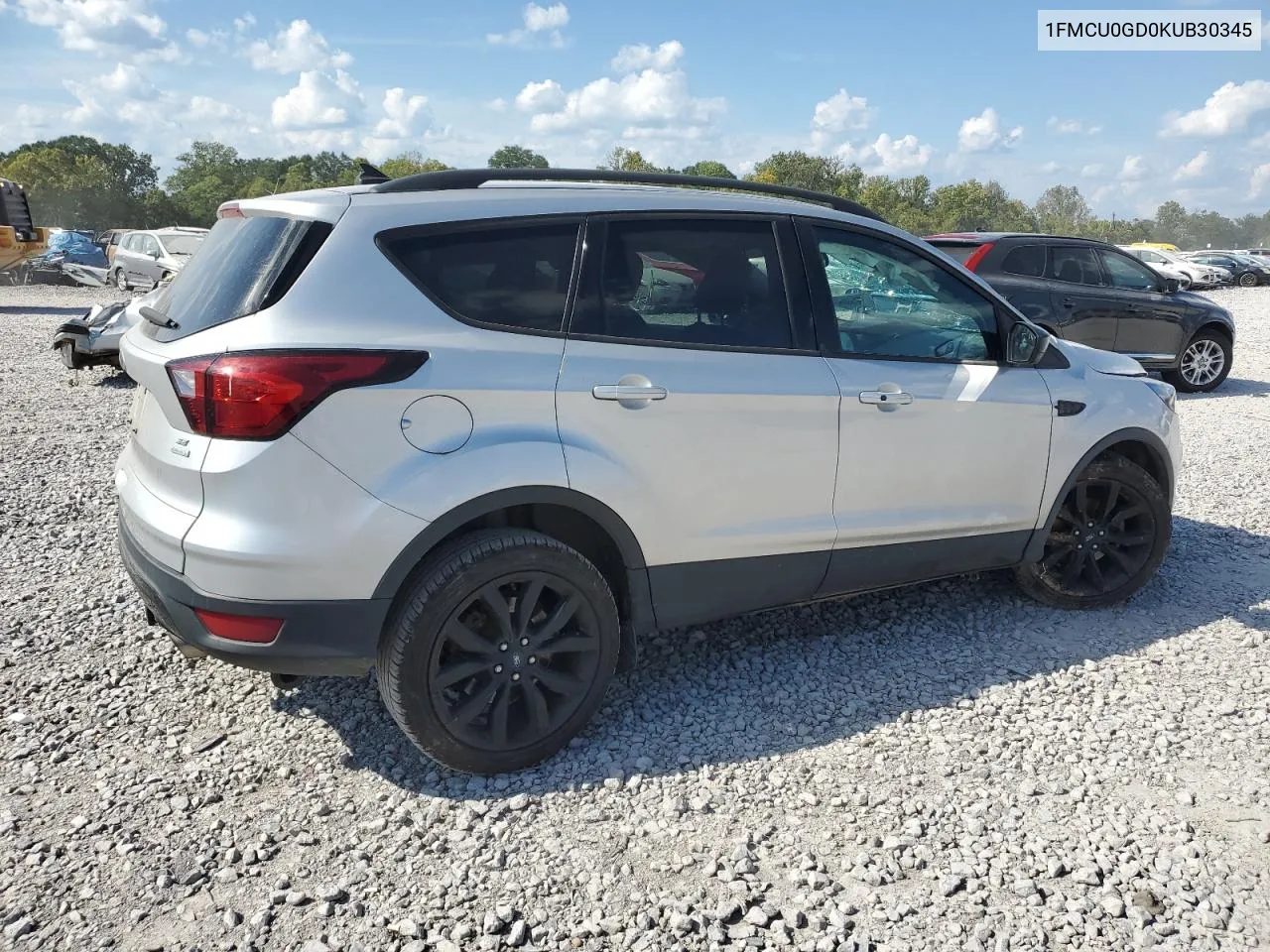 2019 Ford Escape Se VIN: 1FMCU0GD0KUB30345 Lot: 72673414