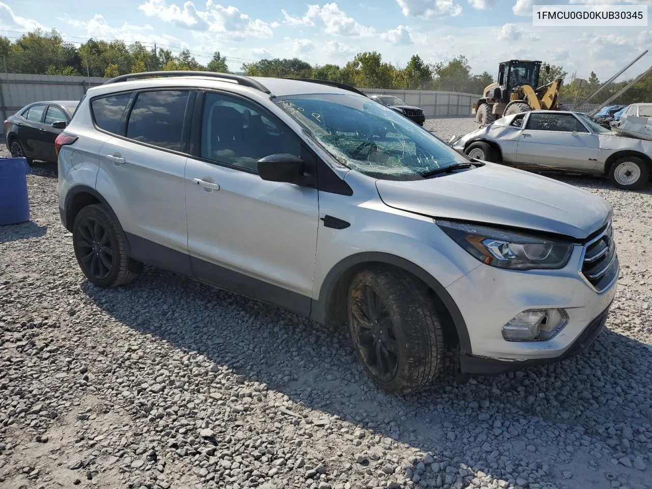 2019 Ford Escape Se VIN: 1FMCU0GD0KUB30345 Lot: 72673414