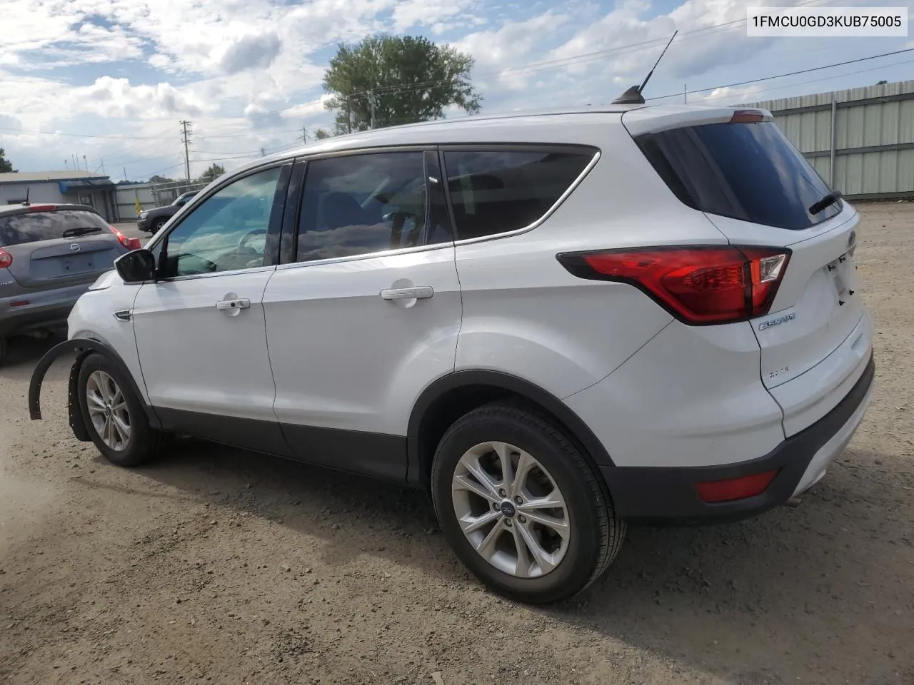 2019 Ford Escape Se VIN: 1FMCU0GD3KUB75005 Lot: 73122724