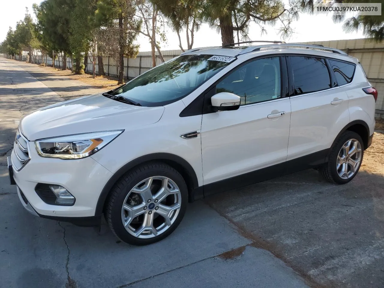 2019 Ford Escape Titanium VIN: 1FMCU0J97KUA20378 Lot: 73500504