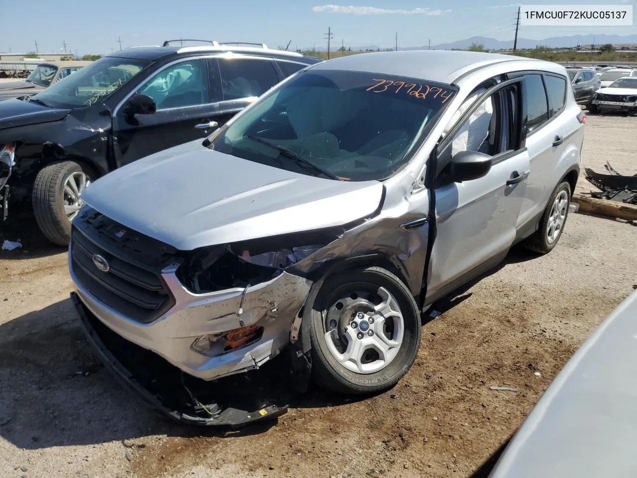 2019 Ford Escape S VIN: 1FMCU0F72KUC05137 Lot: 73992294