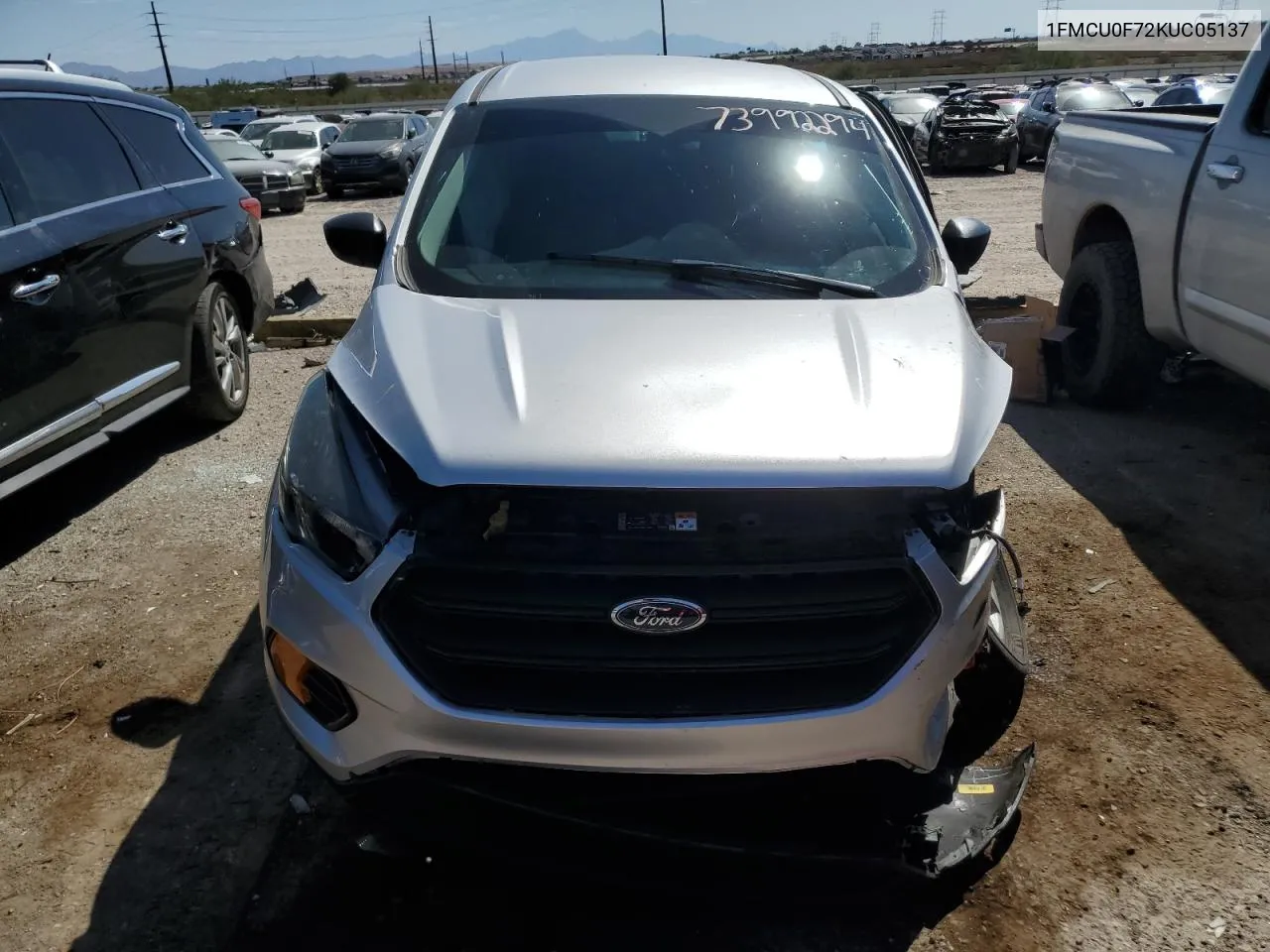 2019 Ford Escape S VIN: 1FMCU0F72KUC05137 Lot: 73992294