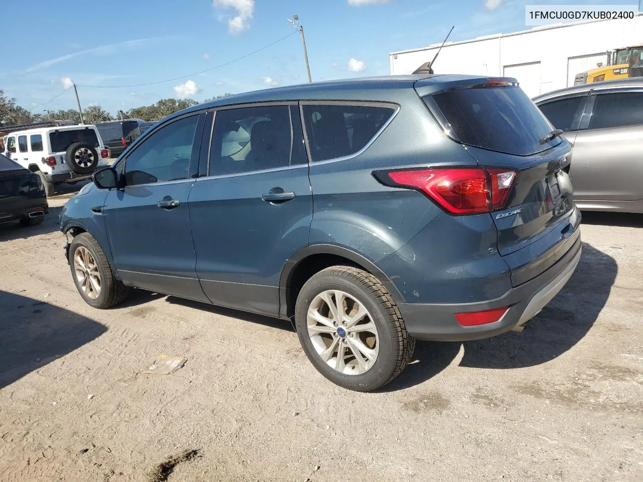 2019 Ford Escape Se VIN: 1FMCU0GD7KUB02400 Lot: 74202764